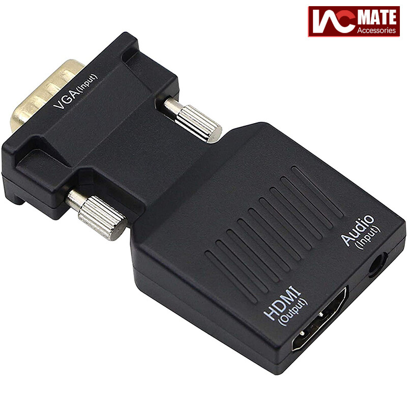 VGA to HDMI Adapter, with Audio/1080p Video Output,VGA to HDMI (Male to