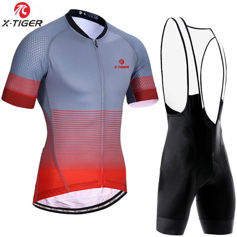 X-Tiger Cycling Set Man's Pro Cycling Jersey Set Shorts Sleeve Uniform Breathable Quick Dry Bike Clothing Maillot Ropa Ciclismo ราคา 7,188 บาท*ส่งฟรี