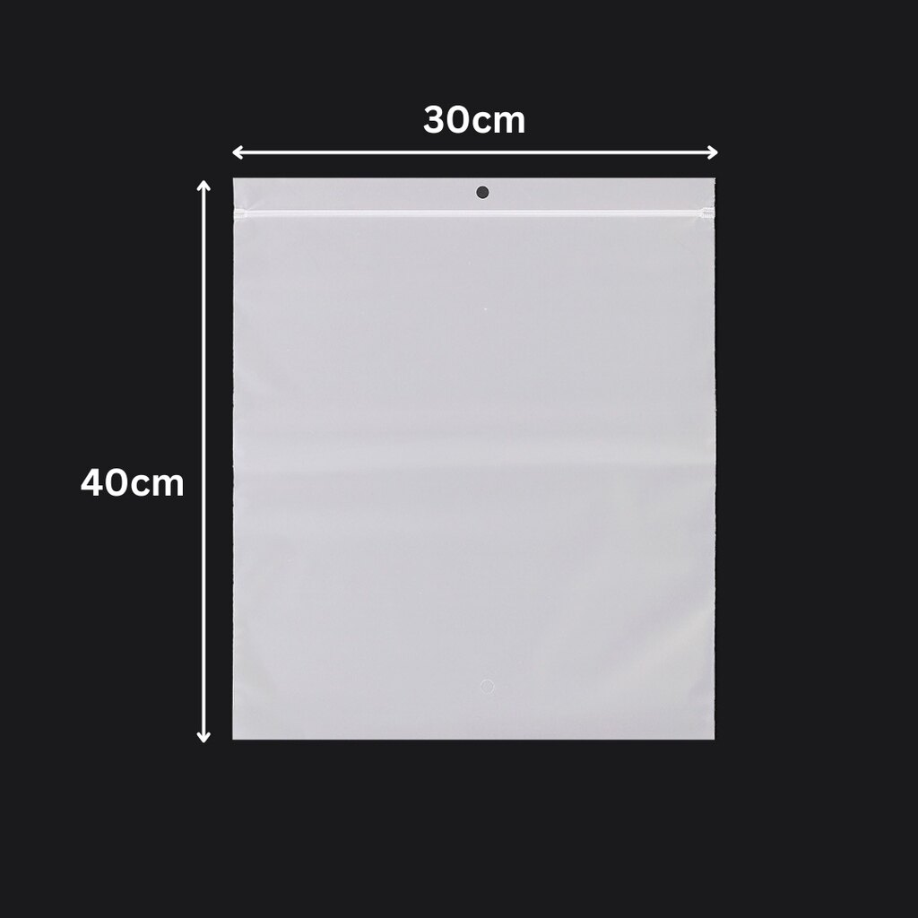Resealable Plastic Bag for Hanging Premium Matte Surface Zipper Bag