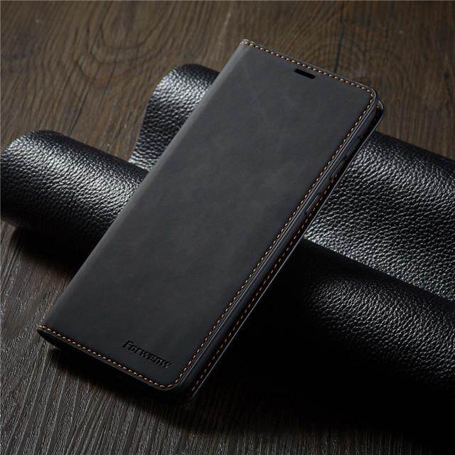 Leather wallet case for samsung galaxy s7 s8 s9 plus s10e s20 s21 fe s22 ultra note 9 10 20 holder flip stand cover phone coque
