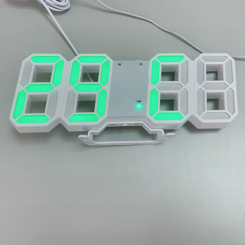 Đồng Hồ Treo Tường Kỹ Thuật Số LED Lớn 3D, Hiển Thị Đèn Ngủ Ngày Giờ Đồng Hồ Để Bàn Đồng Hồ Báo Thức Để Trang Trí Phòng Khách Gia Đình