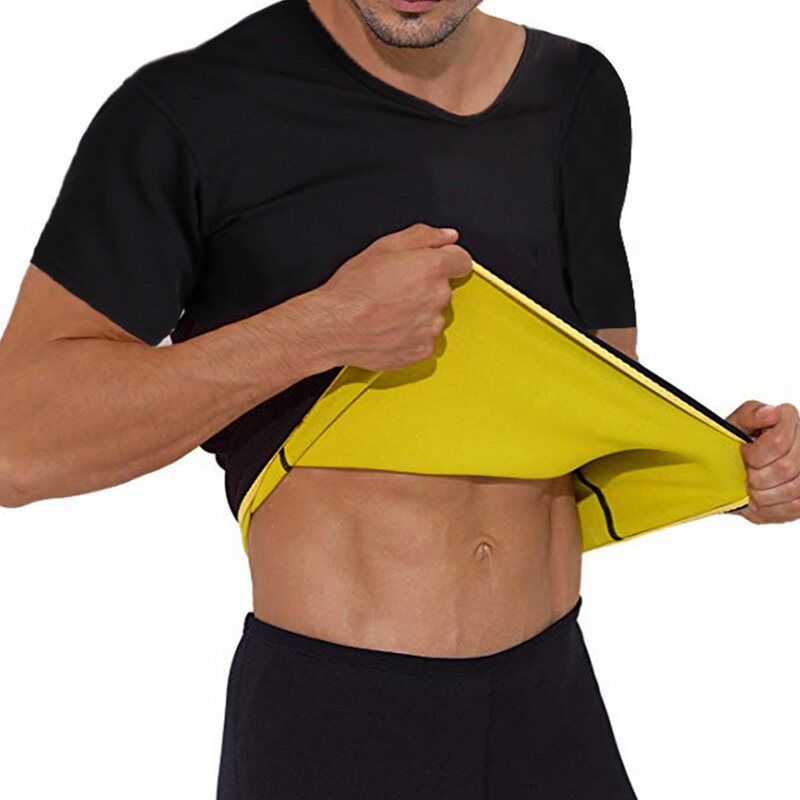 Mens Sport Slimming Corset Neoprene Vest Sweat Shirt Body Shape Fat Burner