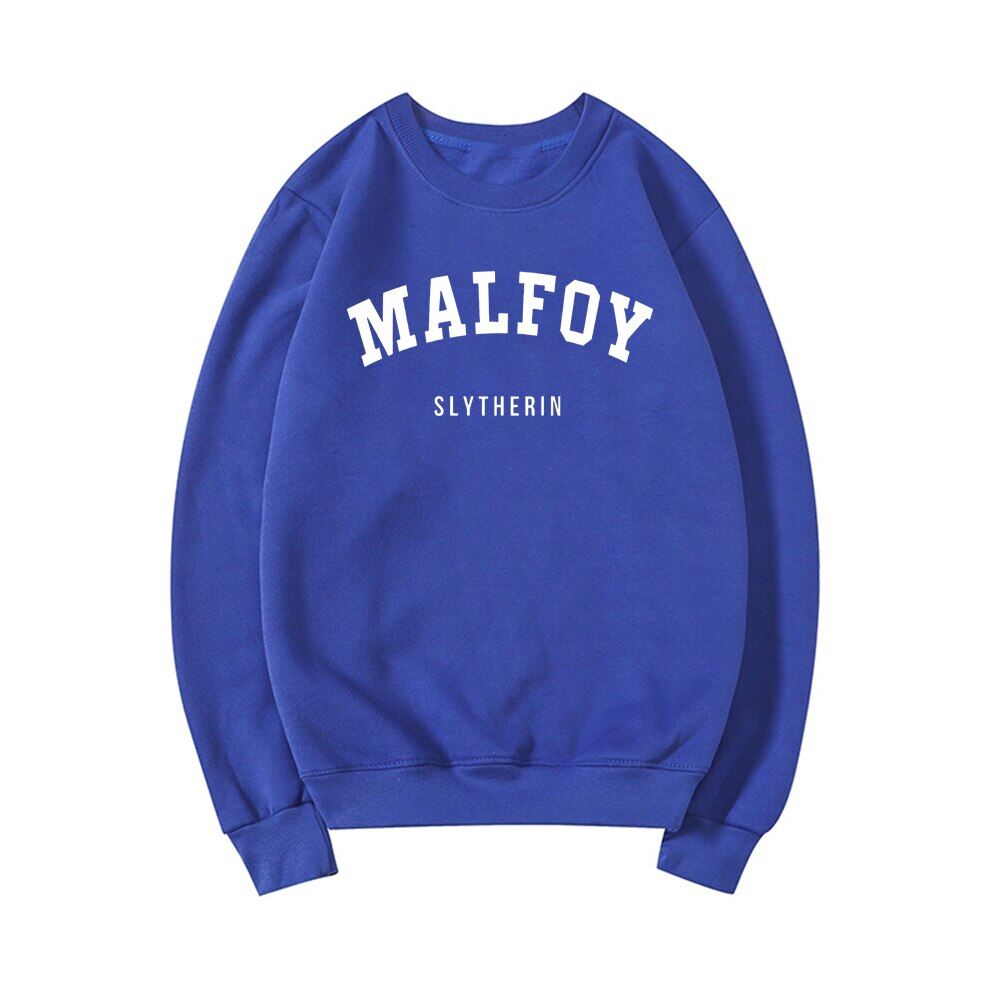 Malfoy Wizard House Sweatshirt Draco Malfoy Woman Crewneck Sweatshirts Slytherin Hoodie Harajuku Pullovers Unisex Casual Tops