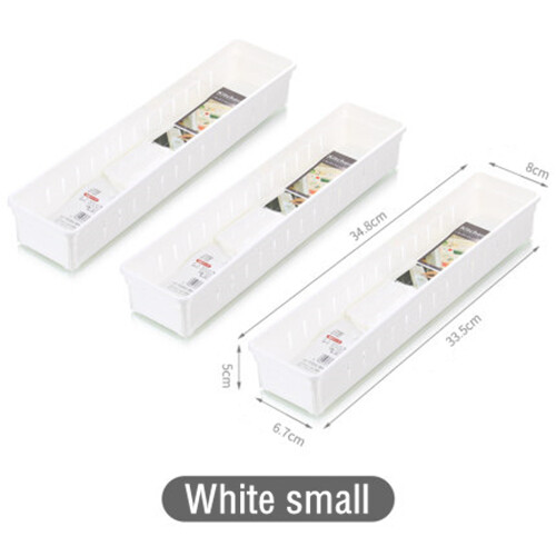 3PCS Adjustable Kitchen organizer Cutlery Drawer Organizer, Flatware Drawer Tray for Silverware, Serving Utensils, Multi-Purpose Storage for Kitchen, Office, Bathroom Supplies Kitchen Cutlery Partition Divider Cabinet Box Plastic Drawer Storage Organizer