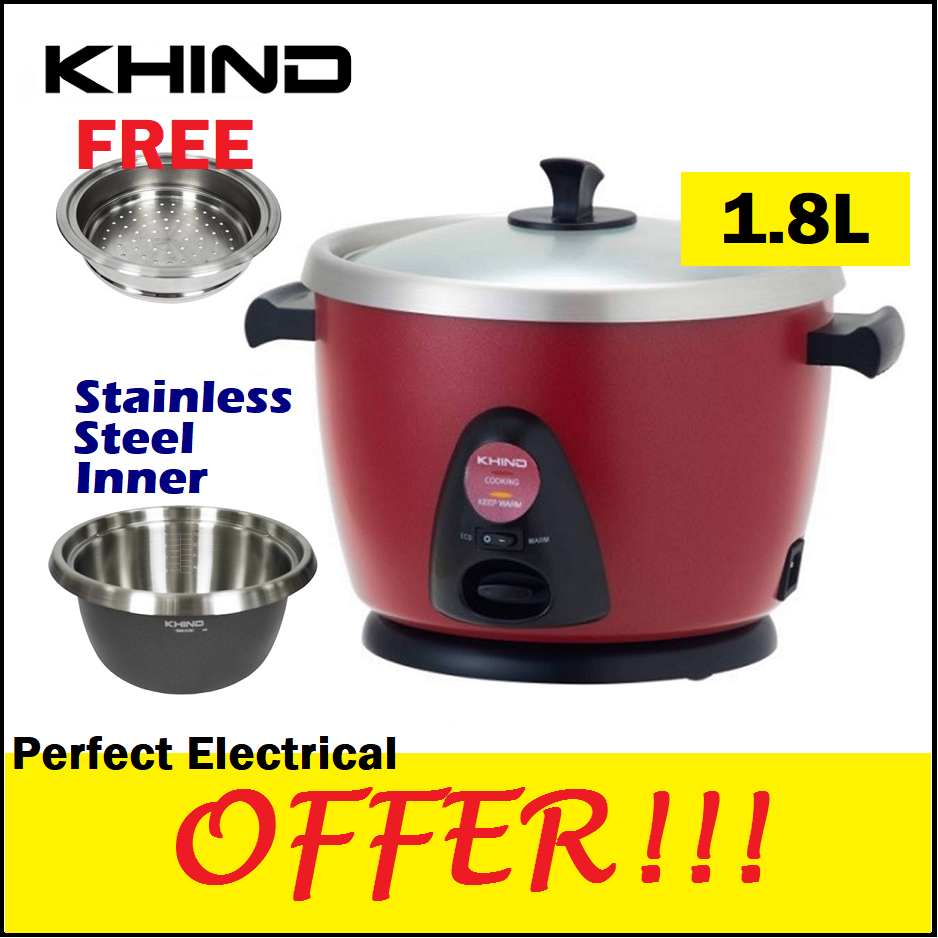 khind stainless steel rice cooker