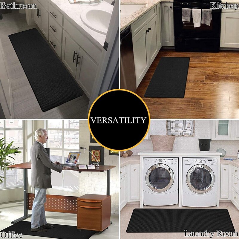 Kitchen Rugs, Cushioned AntiFatigue Kitchen Mat, Waterproof & Non