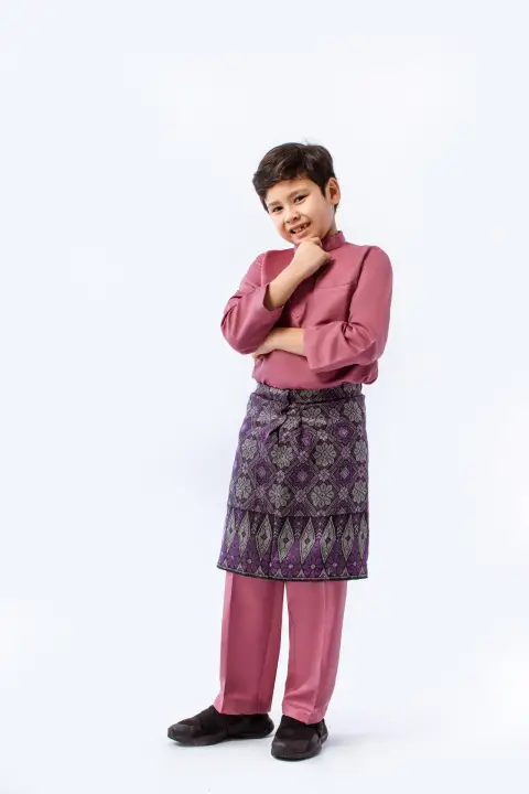 Gene Martino Baju Melayu Kanak Kanak Set Sedondon 951 Raya 2021 Junior Lazada