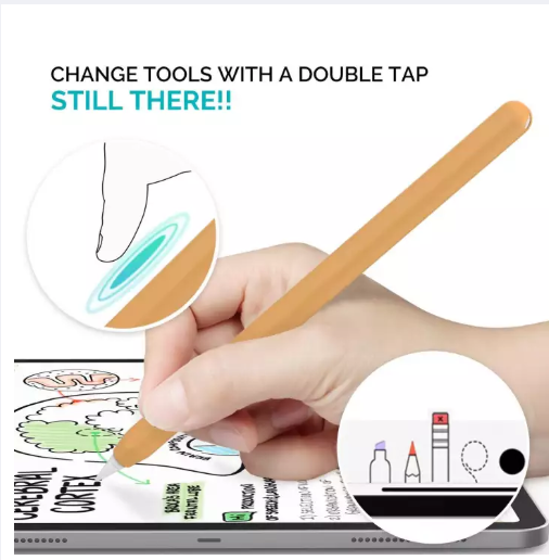 2 gói siêu mỏng trường hợp tay áo Silicone Bìa Tương thích với bút chì Apple thế hệ thứ 2, iPad Pro 11 12.9 inch