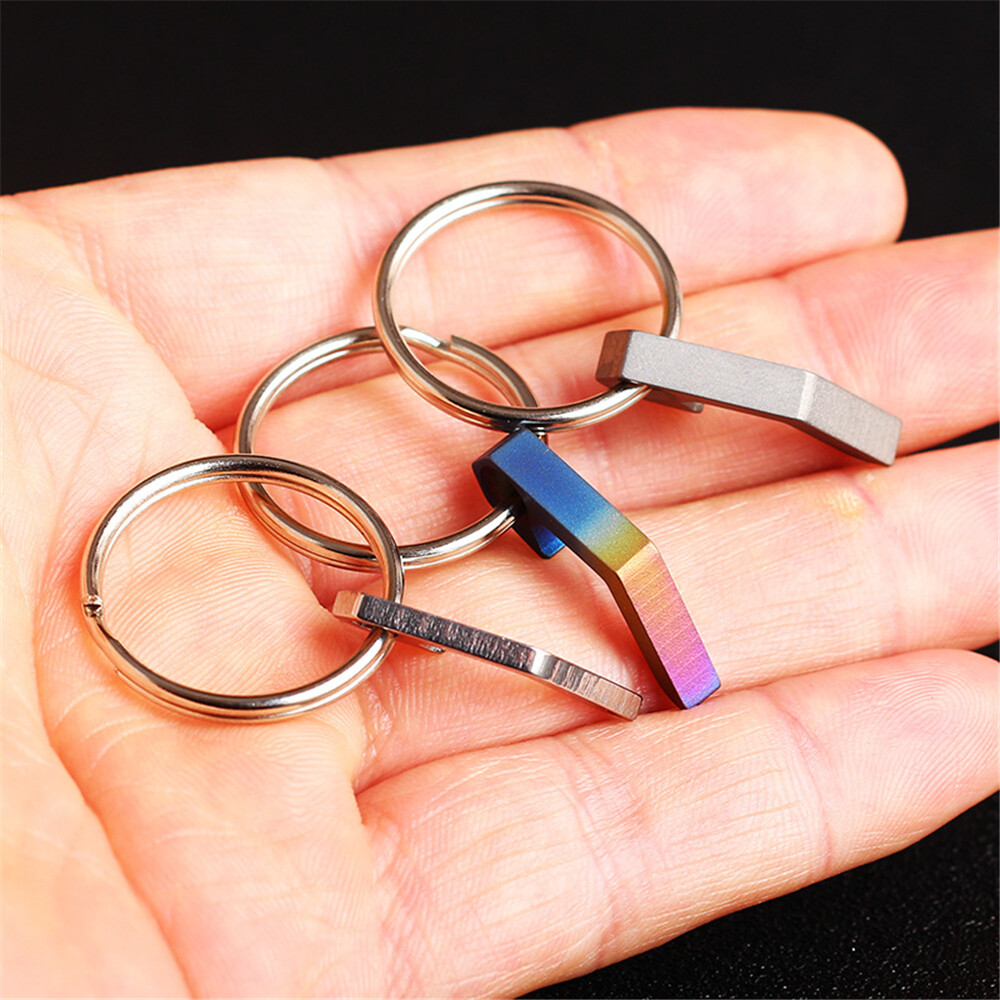 BENNETTGC Creative Key Ring Titanium Steel Tool Beer Bottle Cap Mini ...