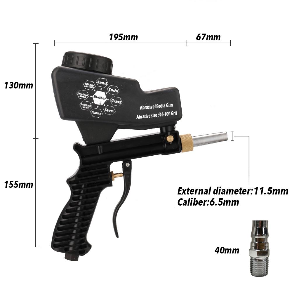 KKmoon Portable Gravitation Sandblasting Machine Pneumatic Sand Blasting Set Rustproof Sandblaster Small Sandblasting Machine