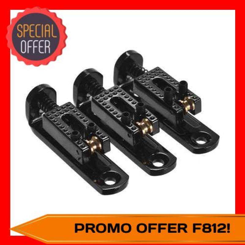 BEST OFFER Replacement Roller Bridge Single Saddles Guitar Bridge Saddle Set with Screws and Wrench for Cigarbox Guitars Electric Guitars Pack of 3 PCS Black (Black) Malaysia