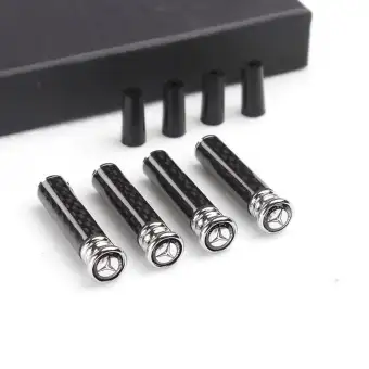 4pcs Set Car Styling Accessories Carbon Fiber Car Door Lock Knob