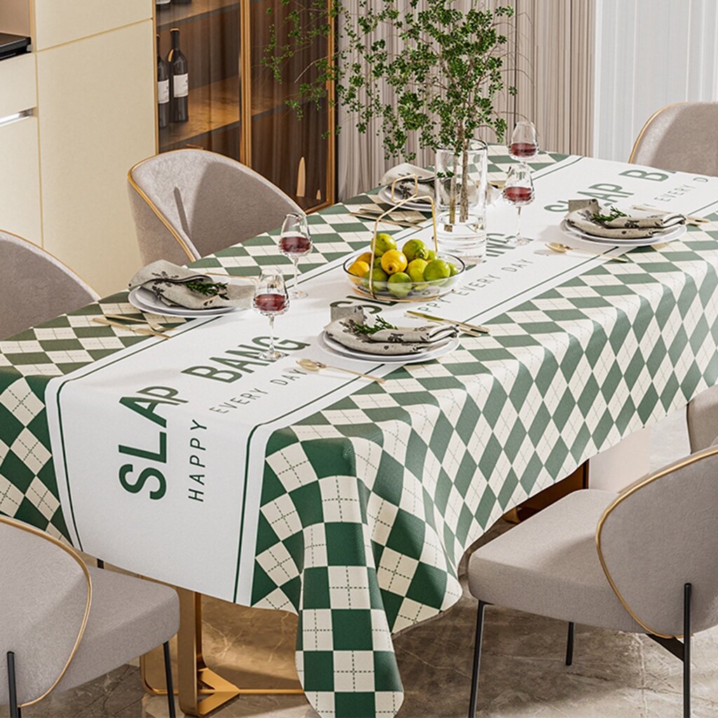 Homenhome ins Wind waterproof oil proof wash free rectangular pvc table mat