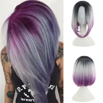Fashion Hair Extensions Wigs Synthetic Color Natural Short Dyeing