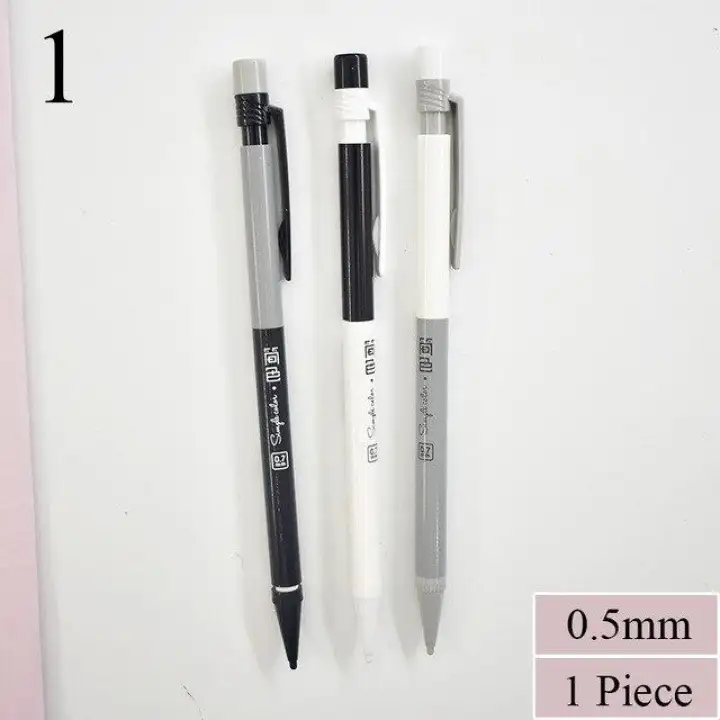 1pc Simple Color Mechanical Pencil Kawaii Black White Automatic 1pc Simple Color Mechanical Pencil