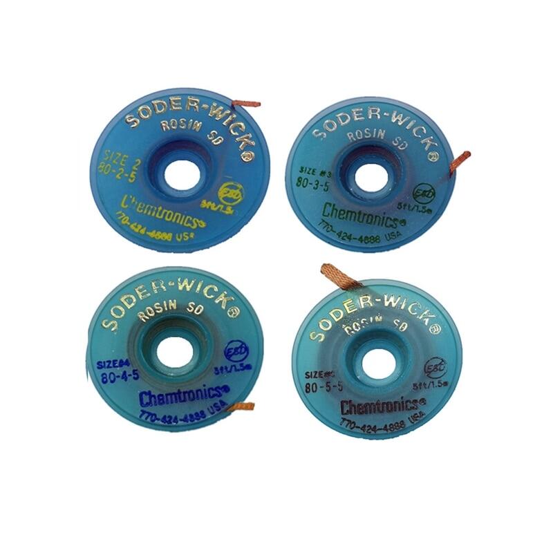 ไฟฟ้าสถิตย์ De-บัดกรีก้านถักเปีย USA SW Original Chemtronics SODER Wick ...