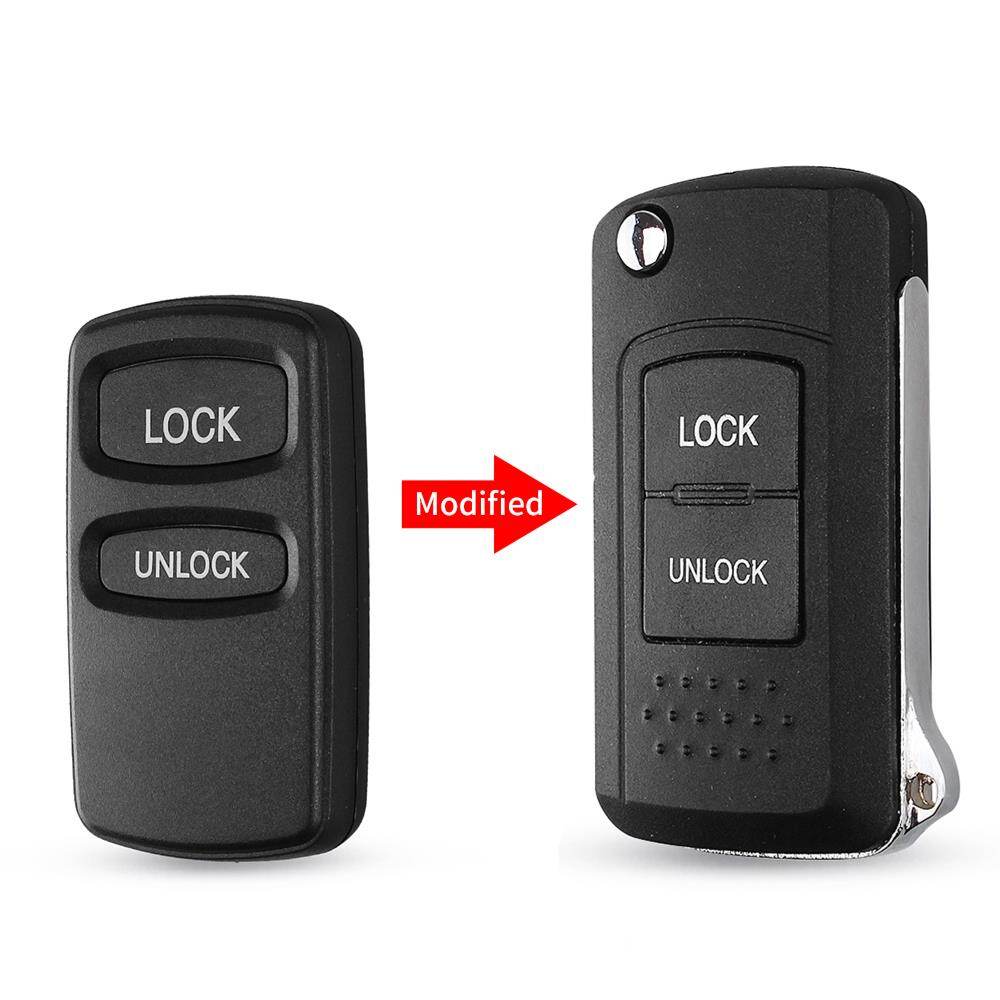 Modified Flip Remote Key Shell Fob Case For Mitsubishi Montero Pajero Diamante 2 Buttons Car Key Replacement Right
