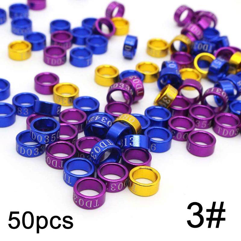 50 Pcs Dove Bands Bird Foot Ring Species Identify Training Rings Pet Bird Label Sign for Pigeon Dove Chicks Small Pet