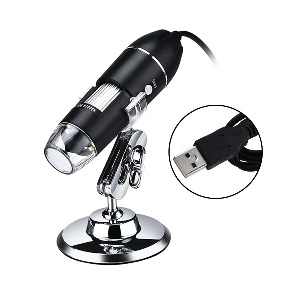 Smart Sensor Kính Hiển Vi Kỹ Thuật Số USB Camera Phóng Đại 500X/1000X/1600X 8 Đèn LED Có Chân Đế Tương Thích Với Android Windows/ XP Win 7 8 10 Vista Linux Mac Kính Lúp Kiểm Tra Cầm Tay Di Động