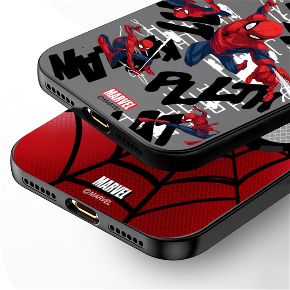 Case for iPhone 14 Pro Max 14 Plus iPhone 13 Pro Max iPhone 11 Pro Max iPhone 12 Pro Max iPhone XR XS Max iPhone 6S Plus 7 8 Plus SE 2020 Marvel Spider-Man Soft Silicone Phone Case Cover