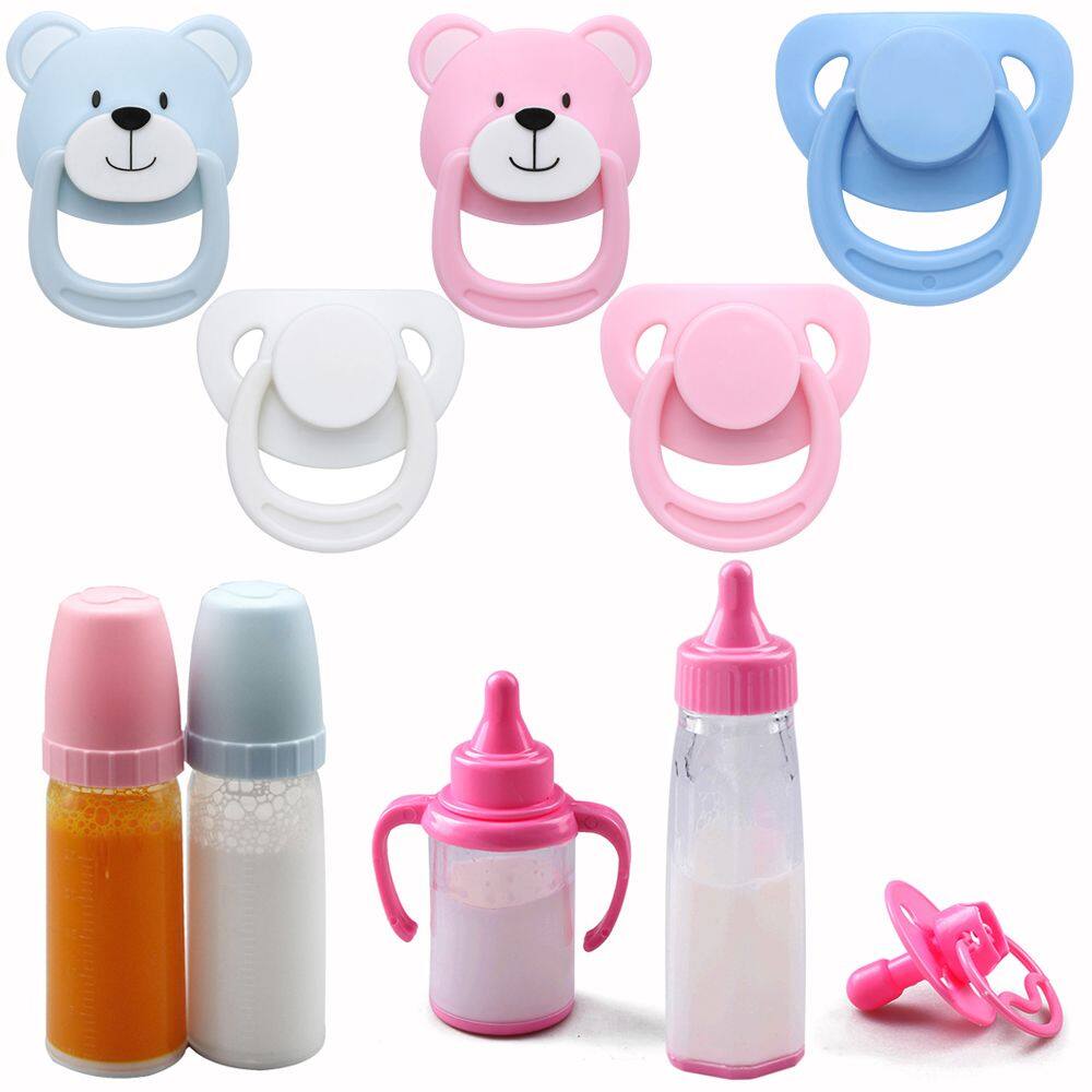 3pc/Set Baby Doll Accessories Milk Bottles Nipple Various Gift Play Plastic J3Q3