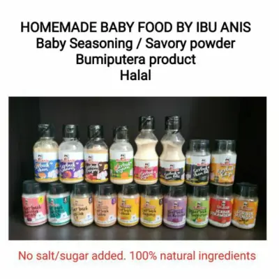 Natural Baby Seasoning powder @ serbuk perasa makanan bayi by IBU ANIS BABYFOOD. halal