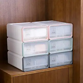 Homenhome Underwear Storage Box Transparent Plastic Socks Storage