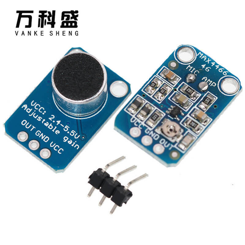 Max4466 microphone amplifier adjustable gain breakout board module for arduino max4466 pcb board module diy kit