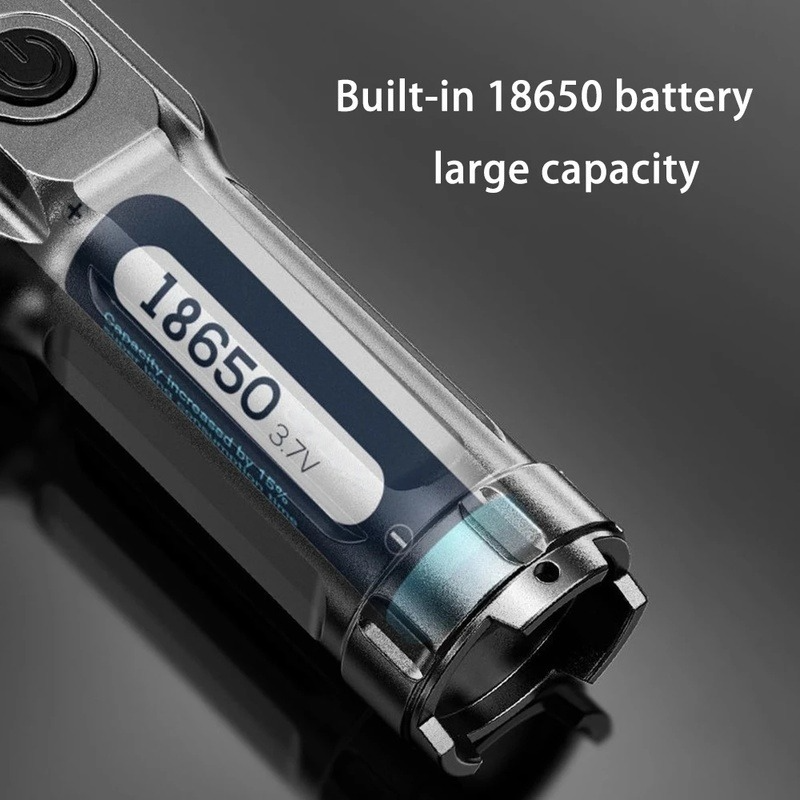 Ultra Bright Flashlight Tactical Torch USB Rechargeable Zoomable Flash Light Outdoor Camping Hiking Fishing Multi-function Torch