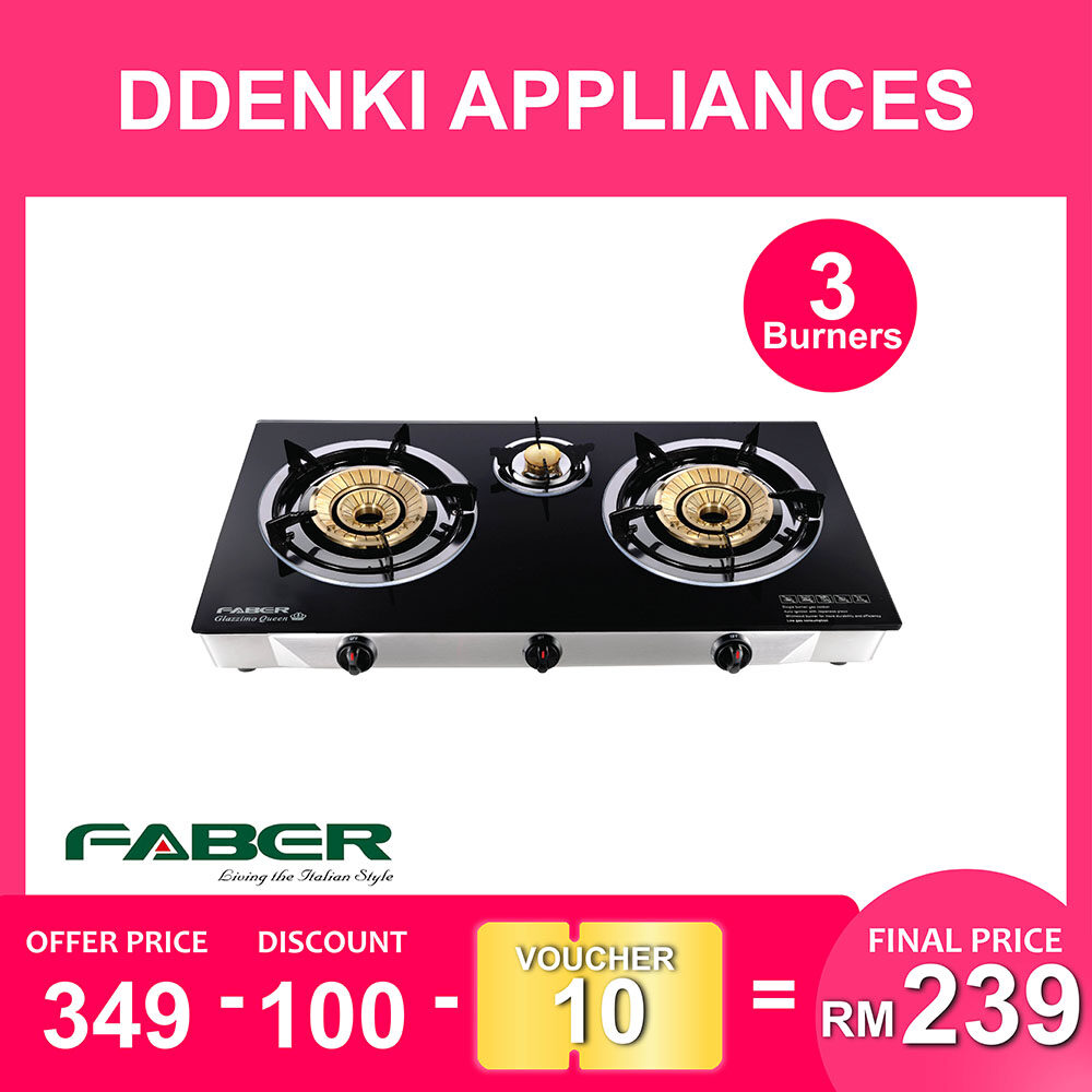 surya queen 3 burner glass top