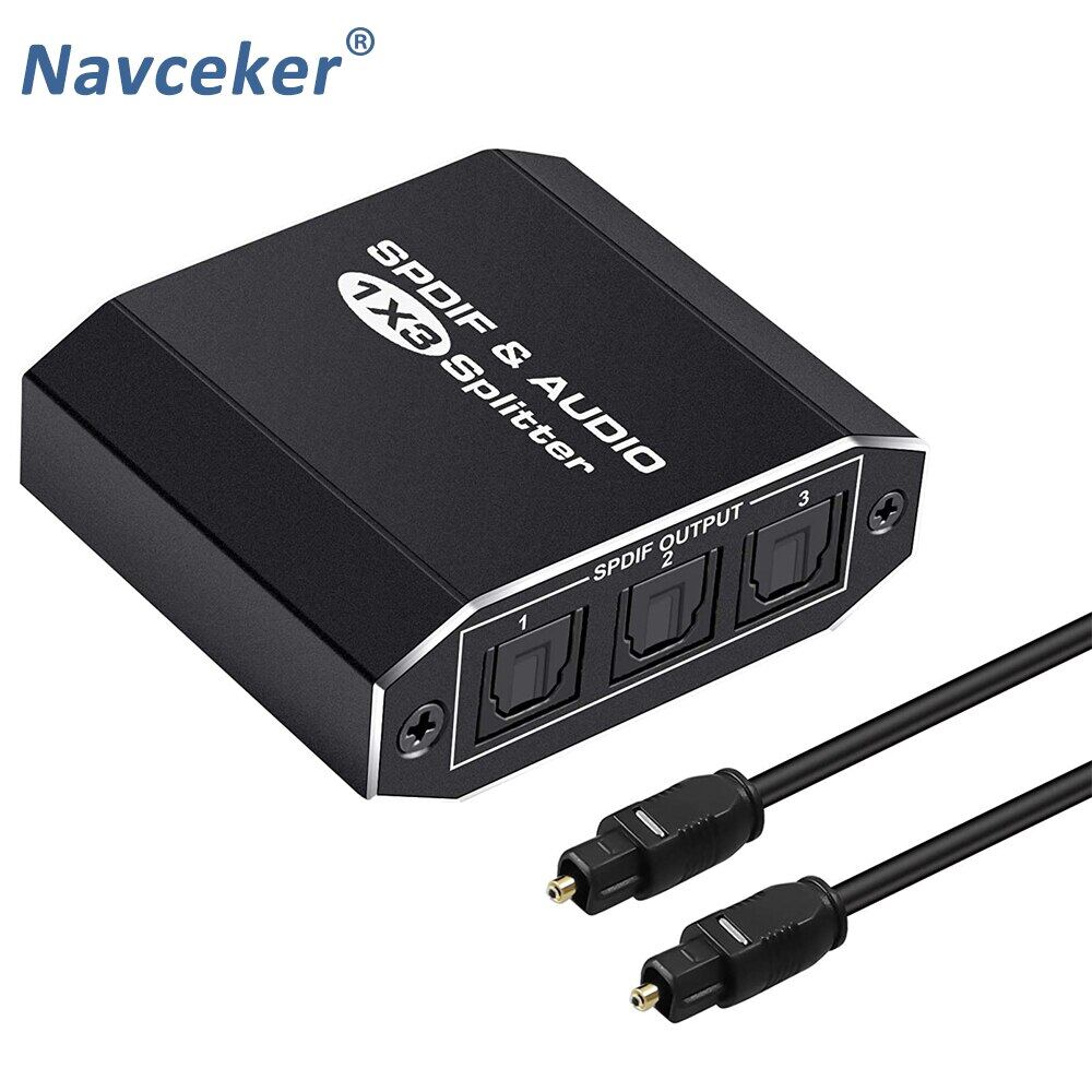 Bộ Chia Âm Thanh Kỹ Thuật Số Quang Spdif Toslink 3 Chiều Bộ Chia Quang Hợp