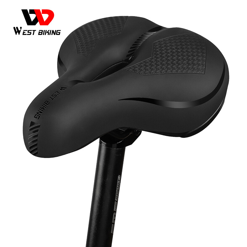 WEST BIKING Thicken Bicycle Saddle Soft MTB Road Bike Seat Cushion Waterproof Hollow Men Women Cycling Cushion Bicycle Accessories