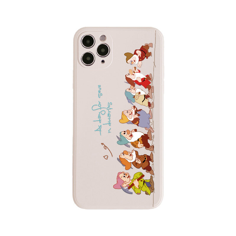 Soft Case Fashion Cartoon Retro Antique White Seven Dwarfs for IPhone 15 15plus 15pro 15promax 14 14plus 14pro 14promax 13mini 13 13Pro 13pro Max 7 8 7/8plus X Xs Xr Max 11 Pro Max 12 Mini Pro Max SE 2020 Back Cover