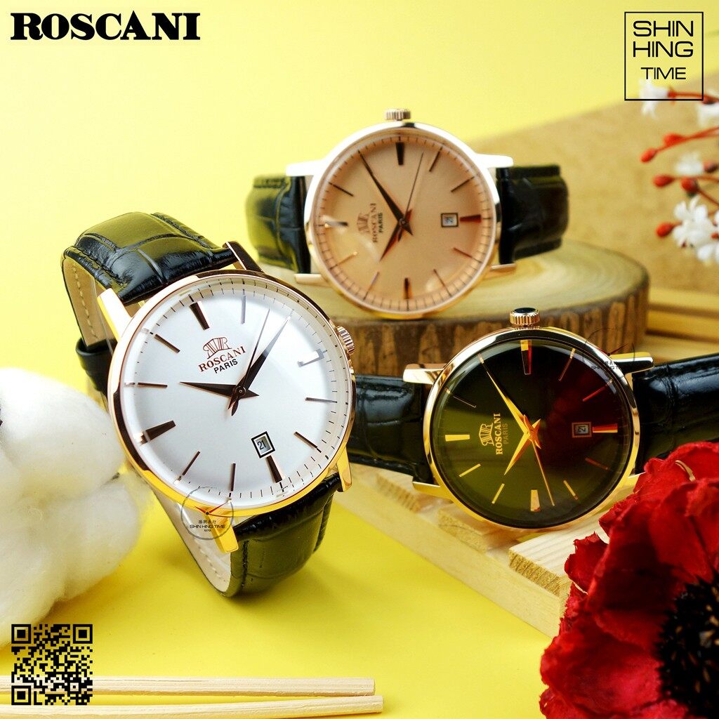 Authorized ROSCANI Paris Men Analogue Quartz Classic