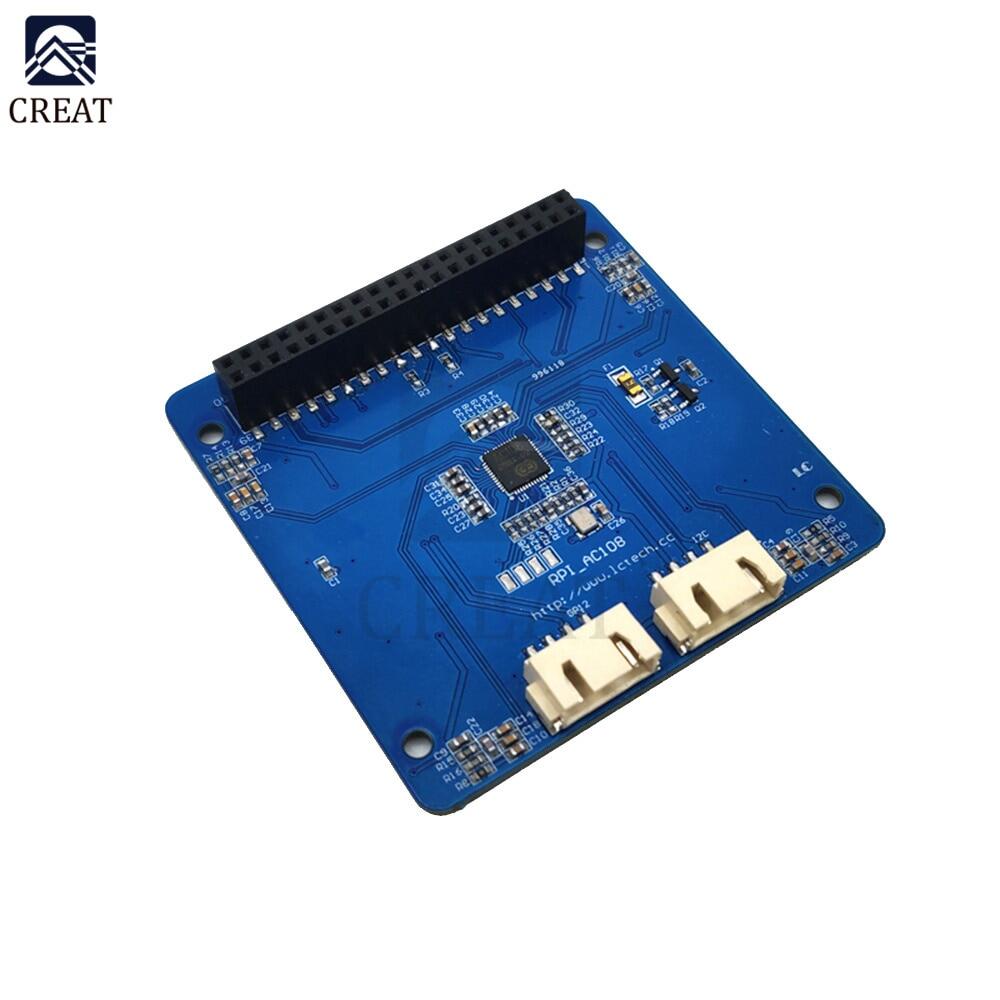 1 Bảng Nhận Dạng Giọng Nói Mô-đun Giải Mã Âm Thanh AC108 Bảng Mở Rộng Card Âm Thanh 4 Micrô Cho Raspberry Pi