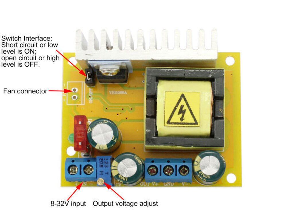 DC-DC Mô Đun Tăng Áp ZVS Sạc Điện Áp Cao 45-390V 780V Đầu Ra Kép Có Thể Điều Chỉnh