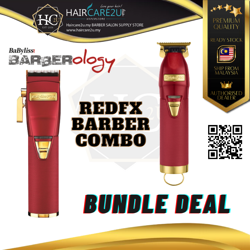 BaByliss PRO REDFX Barber Combo Hair Clipper Skeleton Outliner