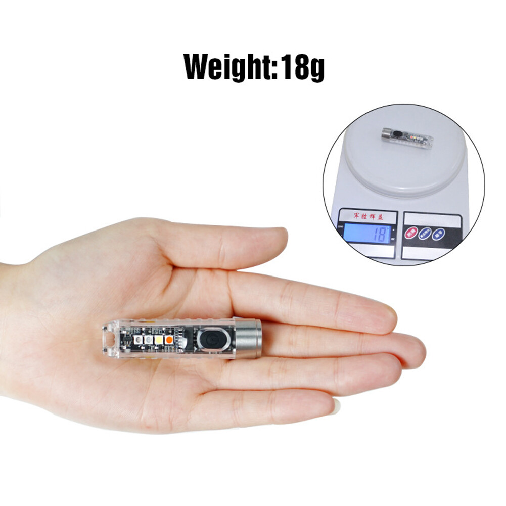 Đèn Pin Móc Khóa Mini Đèn Pin LED Bỏ Túi Đèn Đi Bộ Đường Dài USB