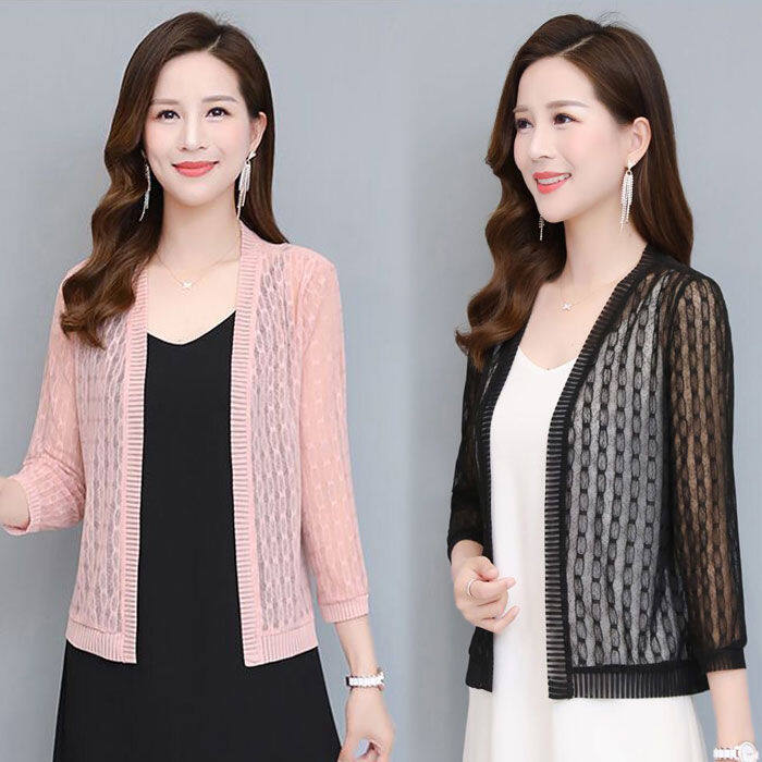 In summer, women's new lace cardigan is thin and short with foreign shawl sun-protective clothing