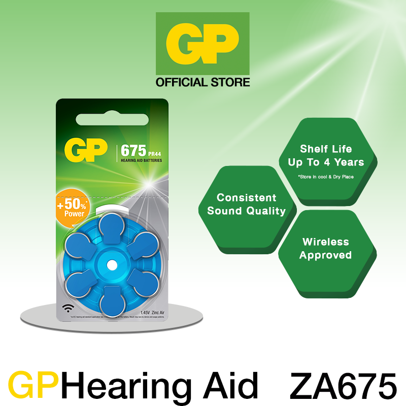 GP Hearing Aid Battery ZA675 (Card of 6) | Lazada