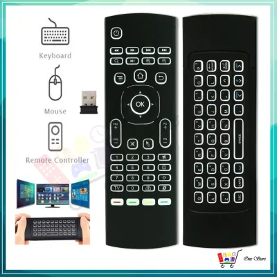 [Ready Stock] MX3 2.4GHz Wireless With Backlight Fly Air Mouse Keyboard Remote for Android TV Box