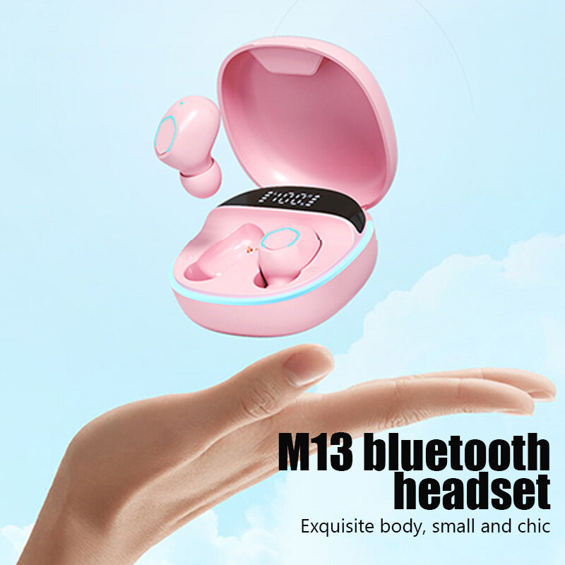 VAORLO TWS Macaron Bluetooth Earphone Wireless Earbuds With Microphone LED Power Display Noise Cancelling Gaming Headset For Android Phones infinix OPPO Samsung