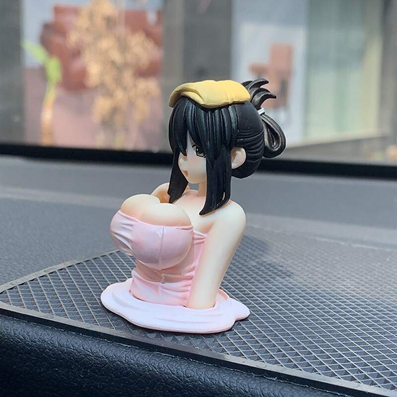 Skinye [Ready Stock] Kawayi Anime Shaking Boobs Console Dashboard Interior Accessory
