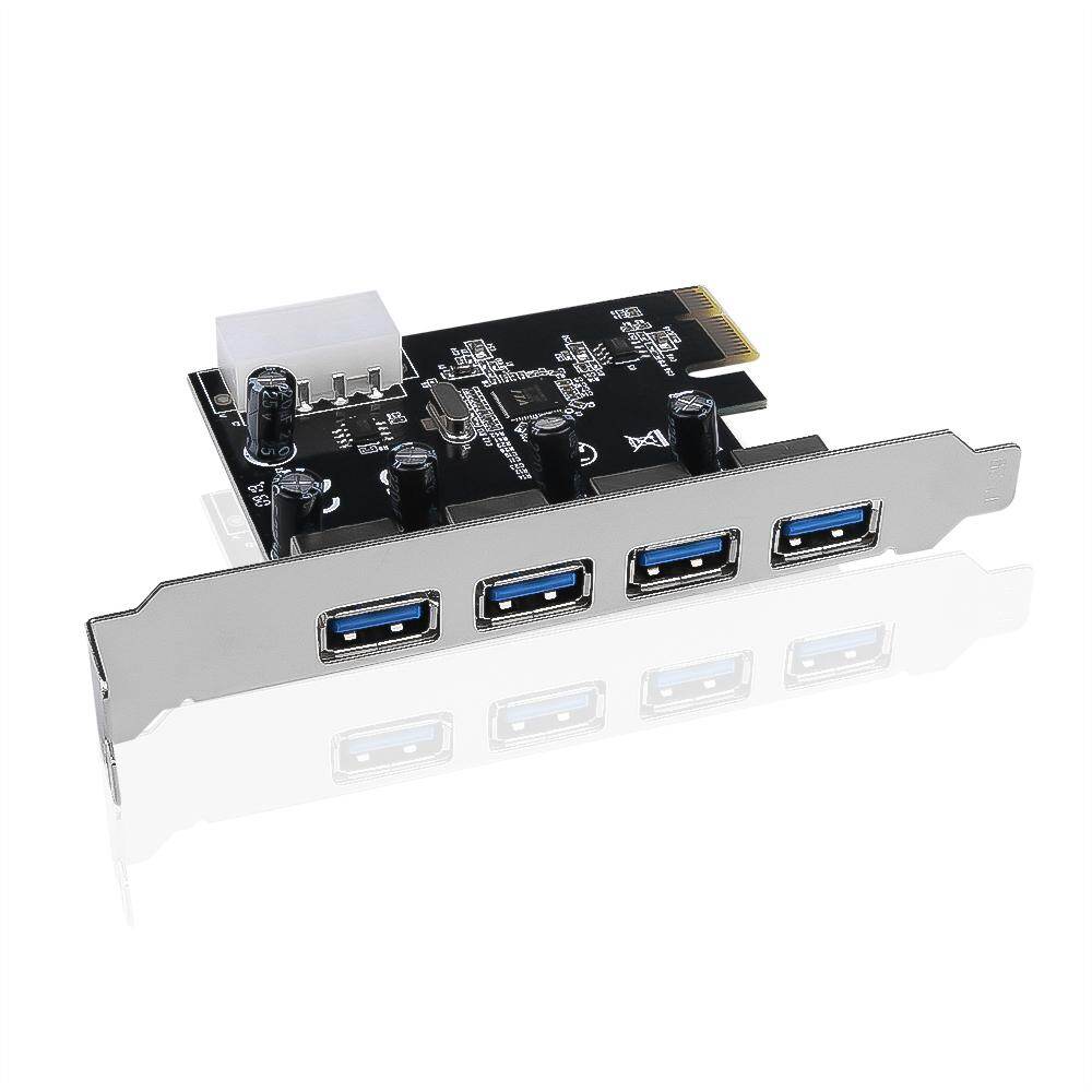 4 ports usb 3.0 hub to pci-e pci express card adapter extention cable