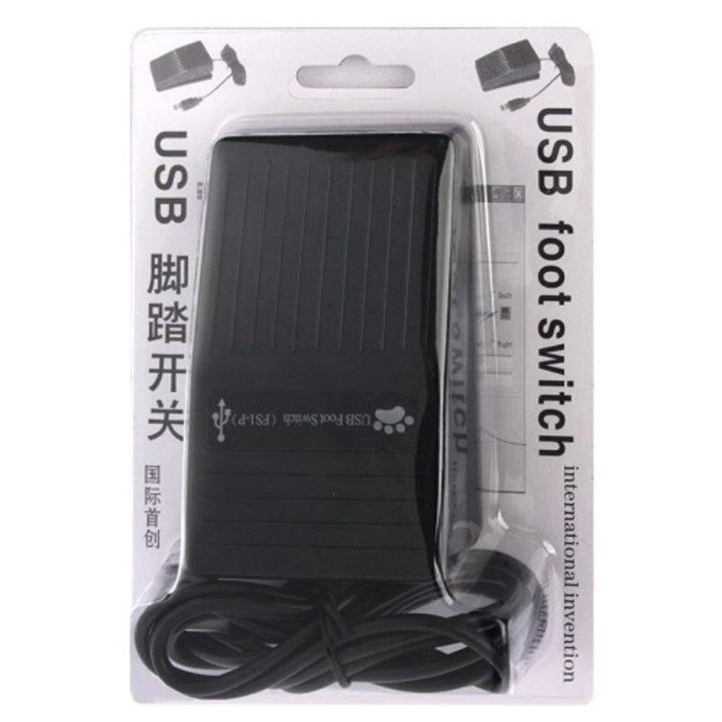 Plastic USB Single Foot Switch Pedal Control Pre-Progr Key for Keyboard Mouse PC