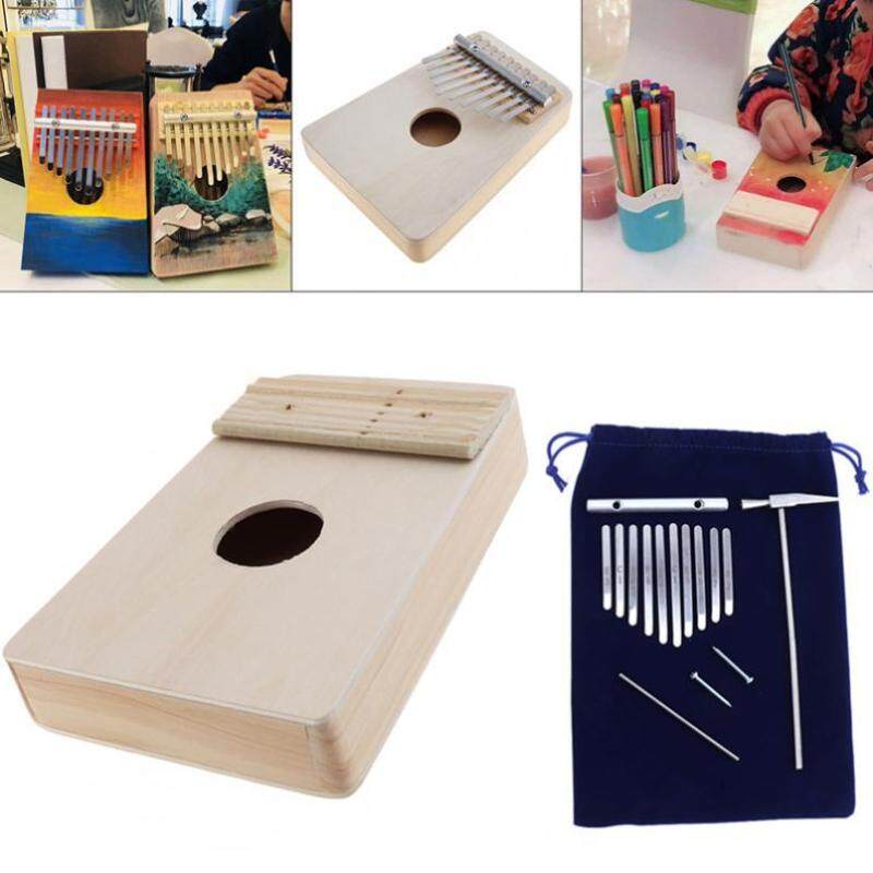 TỰ LÀM 10 Phím Kalimba Bộ Vân Gỗ Sồi Ngón Tay Cái Piano cho Handwork Tranh Cha Mẹ-Con Chiến Dịch