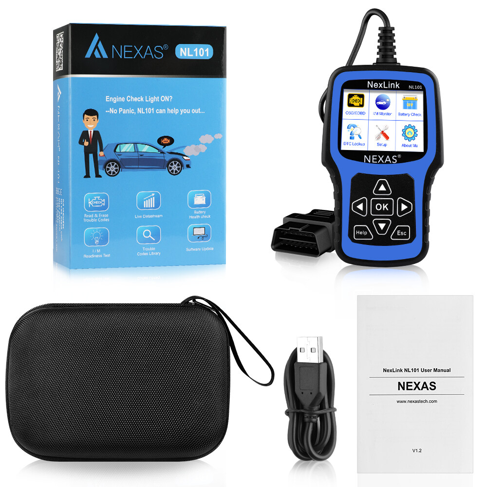 NEXAS NL101 OBD2 Scanner Diagnostic Tool with Battery Test Check