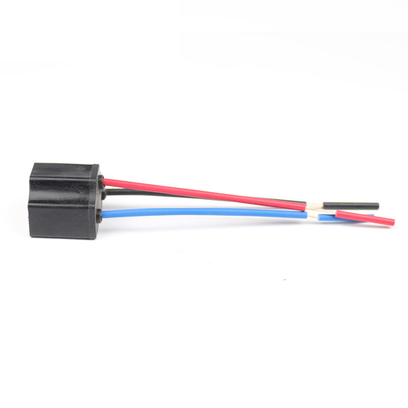 ZHANTONG H4 Three Holes Ceramic Wire Wiring Car Head Light Bulb Lamp Harness Socket Plug