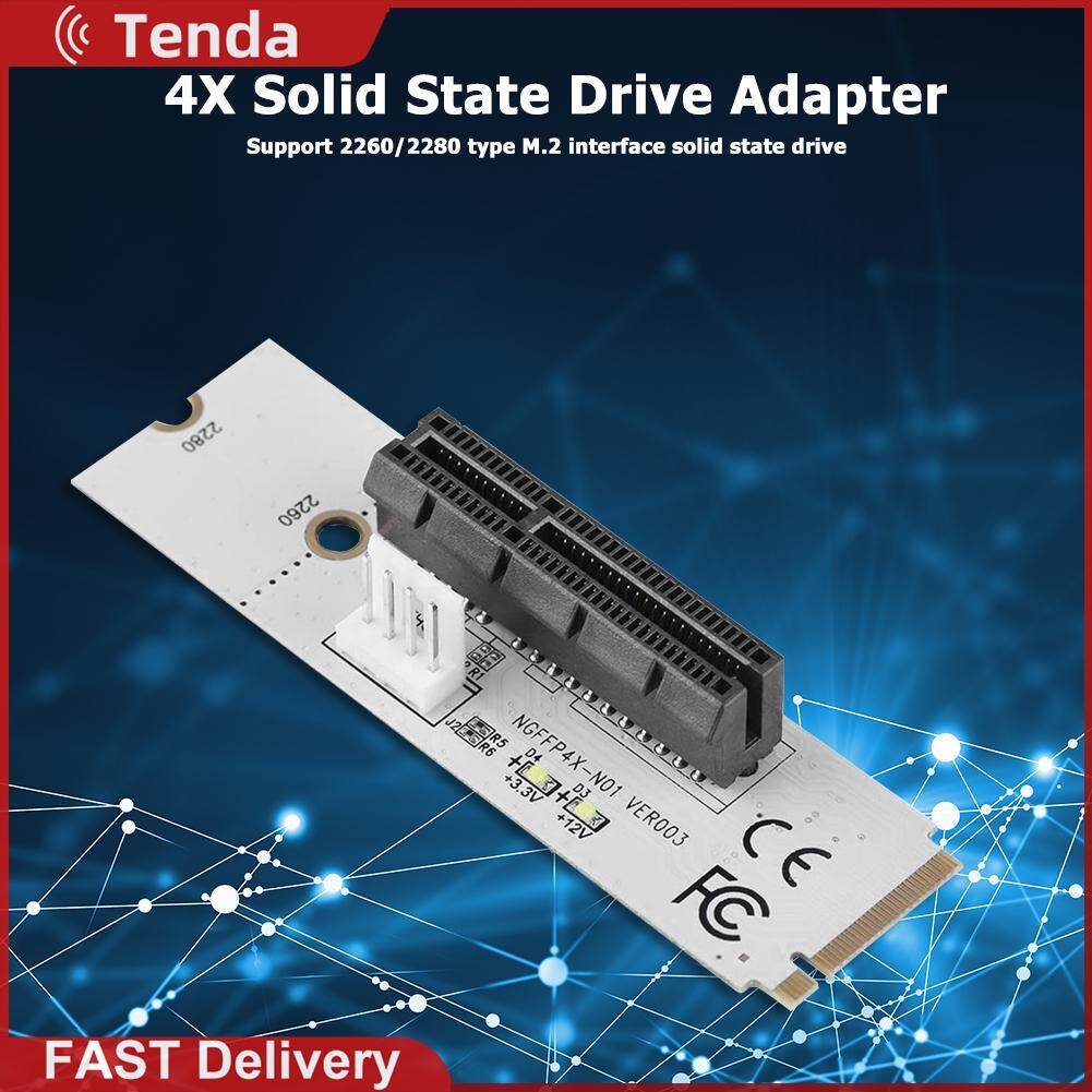 Ngff m.2 to pci-e 4x riser card m2 key m to pcie x4 transfer with led voltage indicator