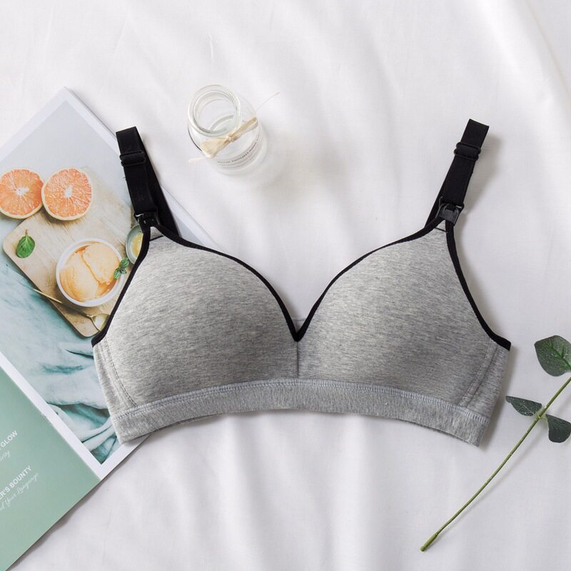 【YIMANZI】Maternity Intimates Breastfeeding Nursing Bra One Piece Cotton